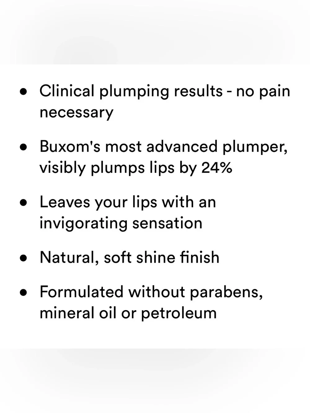 Buxom sheer lip